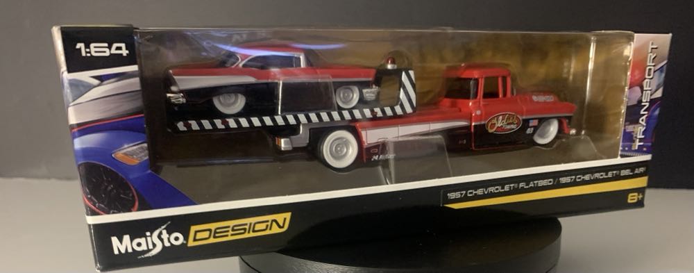 Coe Flatbed / 1957 Chevy Bel Air - Elite Transport toy car collectible - Main Image 2