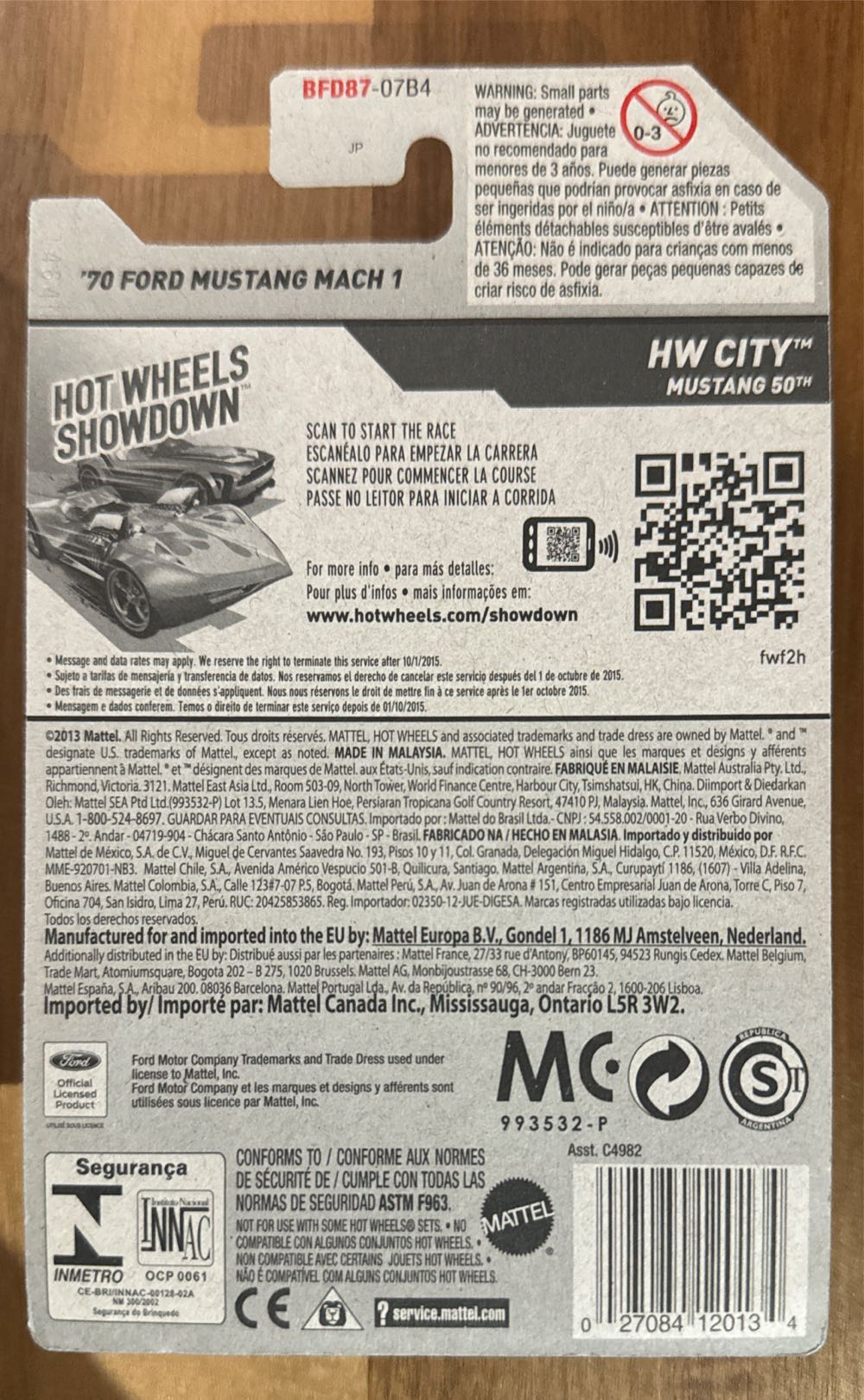 70 Ford Mustang Mach 1 - HW City - Mustang 50th toy car collectible - Main Image 2