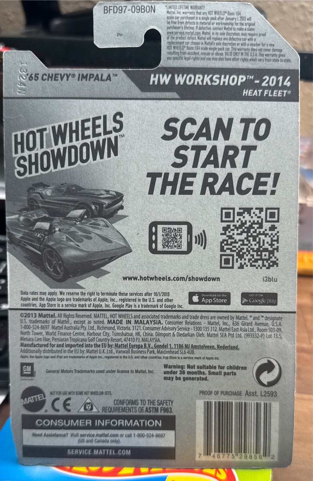 1965 Chevy Impala - HW Workshop: Heat Fleet toy car collectible - Main Image 3