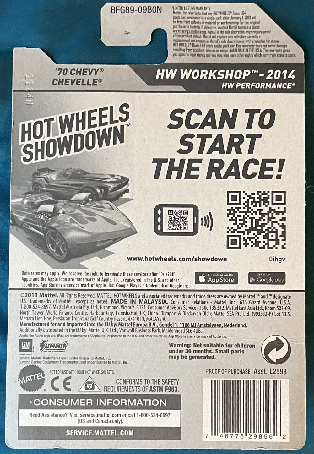 ‘70 Chevy Chevelle - 2014 - HW Workshop - Performance toy car collectible - Main Image 2