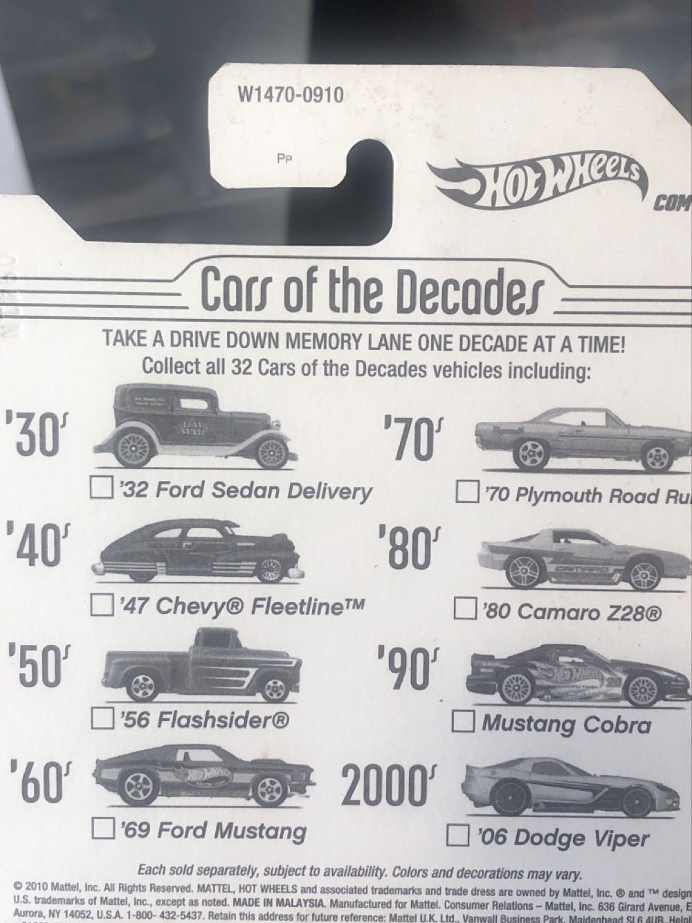 1998 Mustang Cobra - Cars Of The Decades toy car collectible - Main Image 2