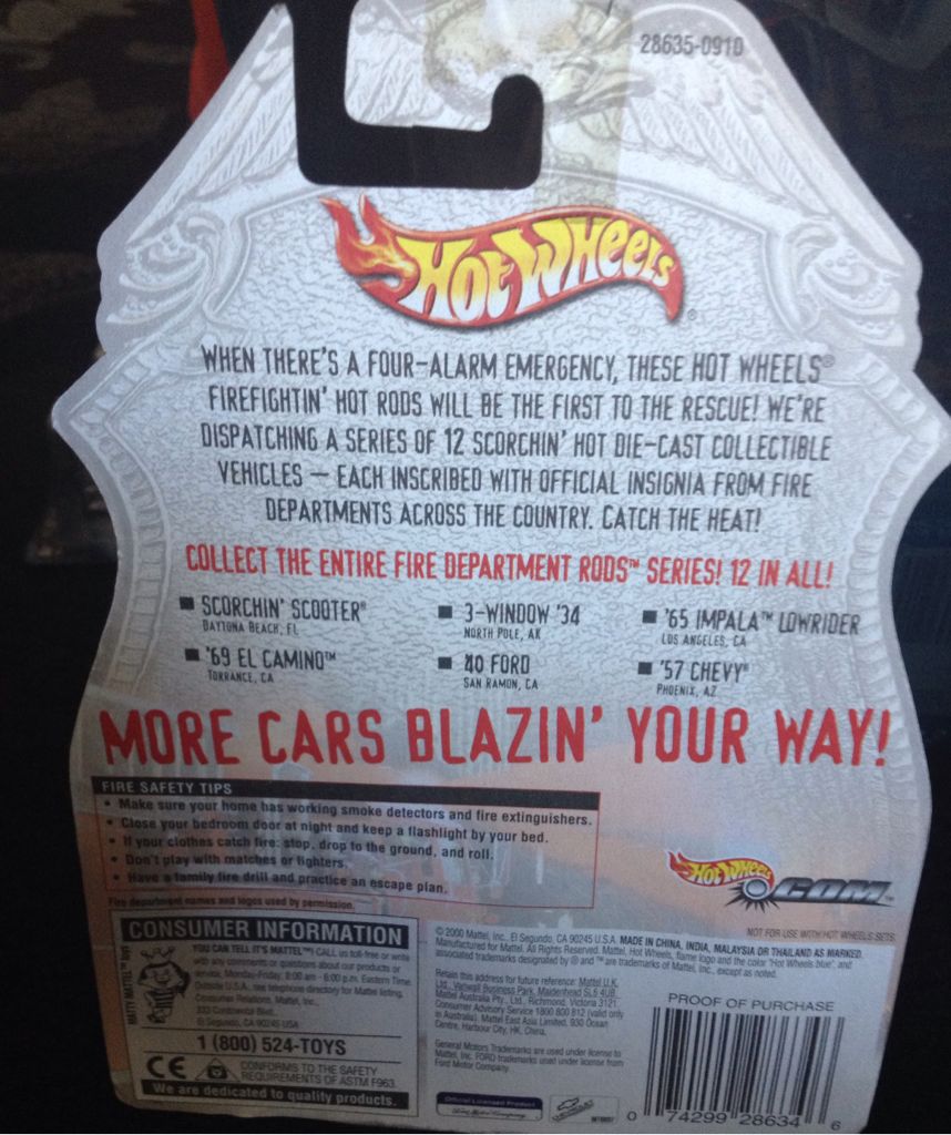 Scorchin Scooter - Fire Department Rods toy car collectible - Main Image 2