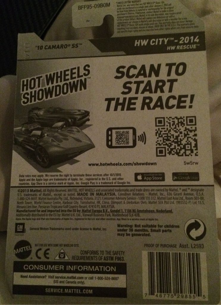 Hot Wheels 2010 Camaro SS - Hw City - 2014 Hw Rescue toy car collectible - Main Image 2