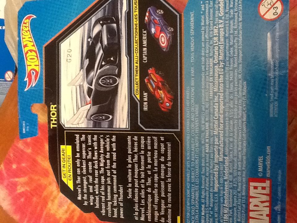 Marvel Thor - Marvel toy car collectible - Main Image 2