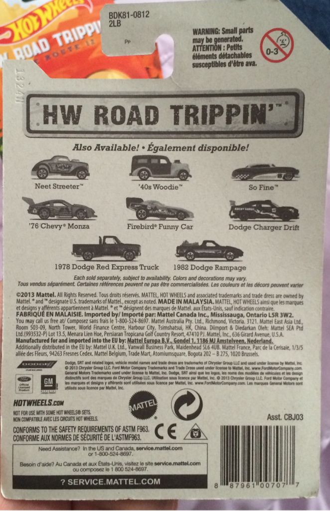 23/32 HW Road Trippin State Route 190: 1982 Dodge Rampage - HW Road Trippin’ toy car collectible - Main Image 2