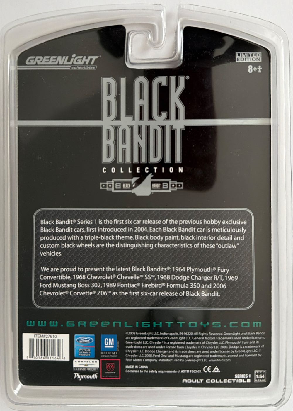 Custom 2006 Chevrolet Corvette Z06 - Greenlight BB - Black Bandit toy car collectible - Main Image 2