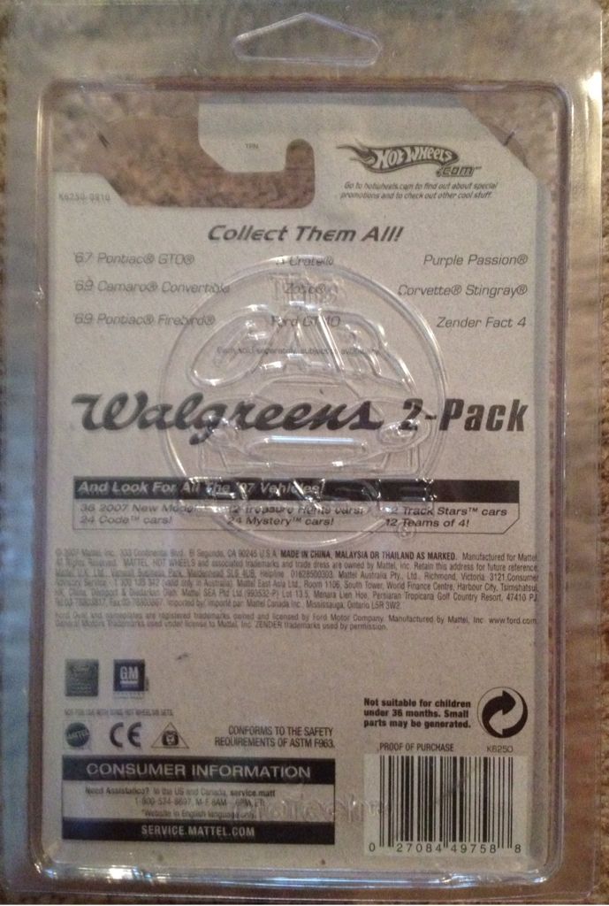 Hot Wheels Walgreens 2pk  toy car collectible - Main Image 2