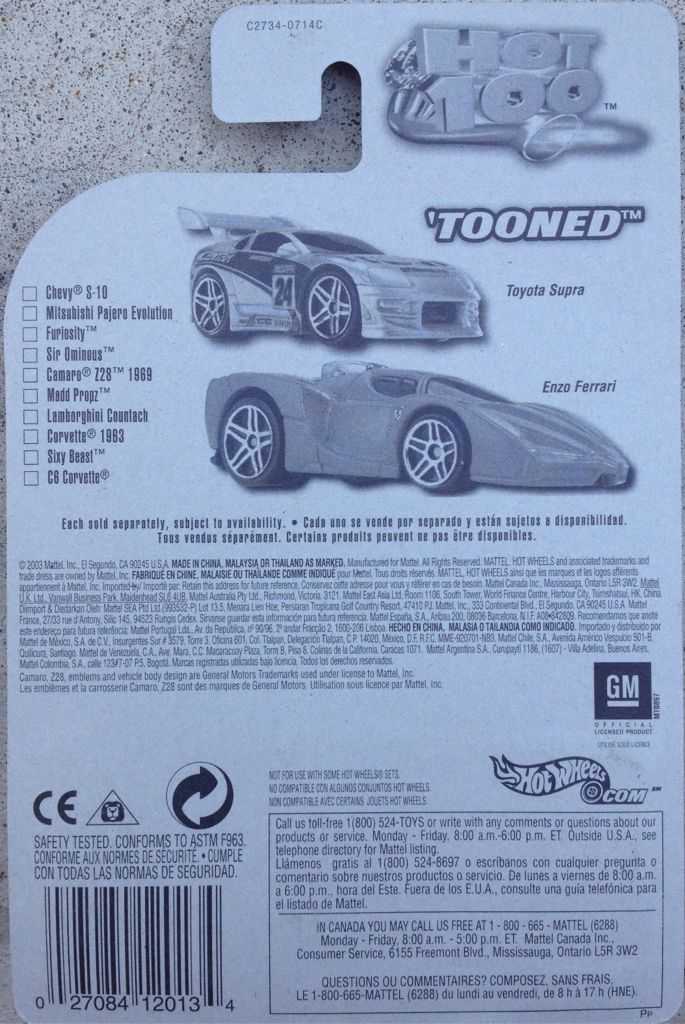 Hot Wheels Camaro Z28 ‘69 - Tooned toy car collectible - Main Image 2