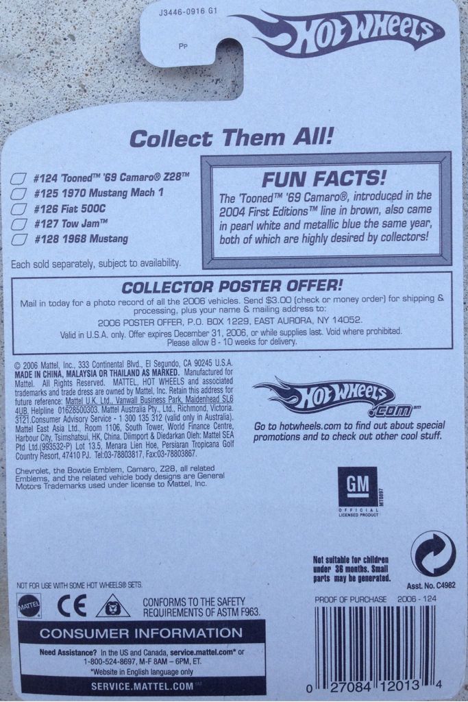 ’Tooned Camaro Z28 - ’Tooned toy car collectible - Main Image 2