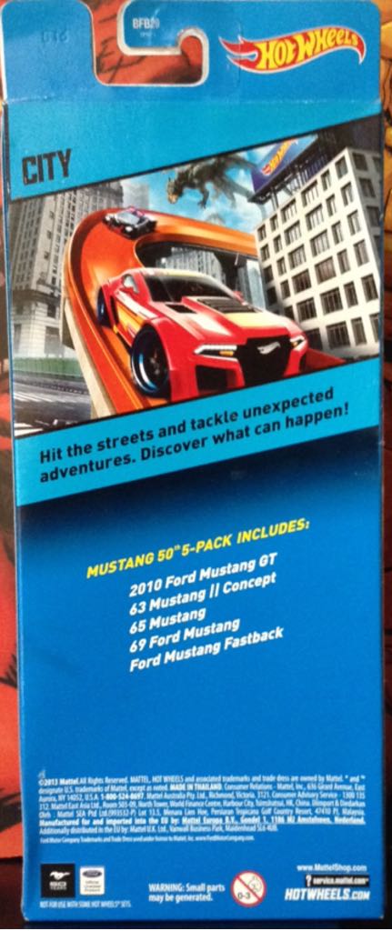 5 Pack Mustang 50th - 2013 HW City toy car collectible - Main Image 2