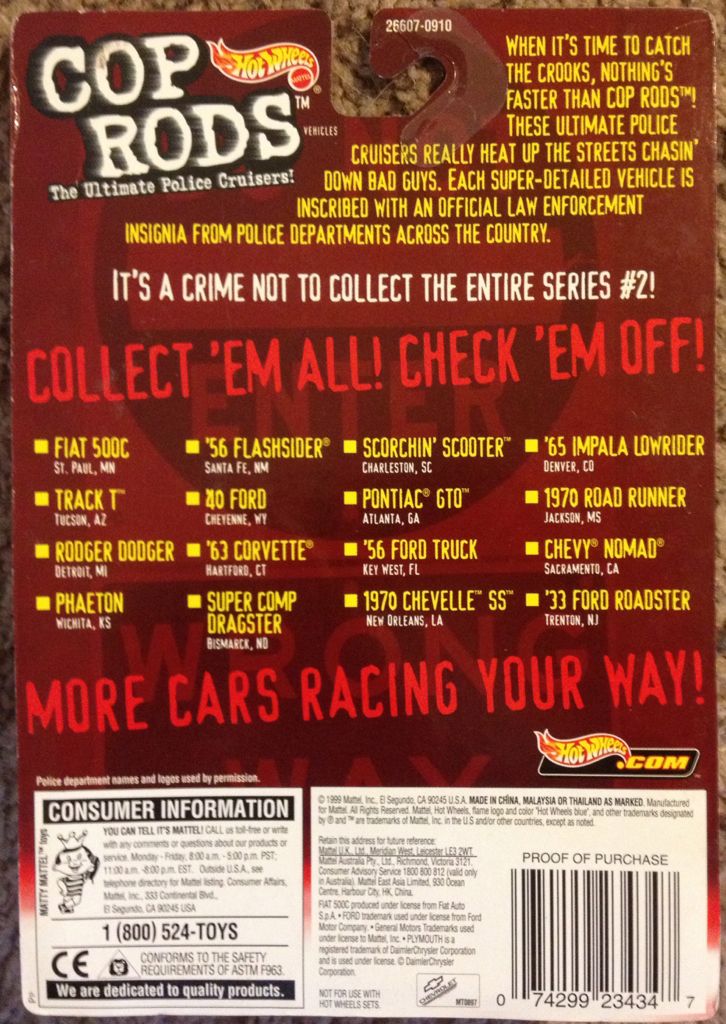 Rodger Dodger - Cop Rods Series 2 toy car collectible - Main Image 2