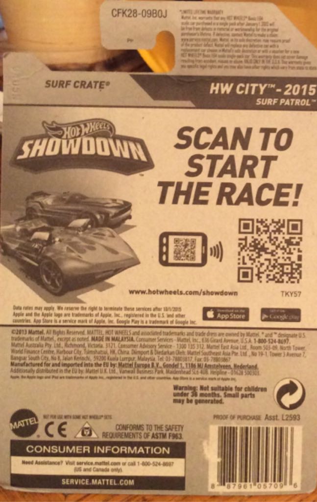 Hotwheels Surf Crate - HW City - Surf Patrol toy car collectible - Main Image 2