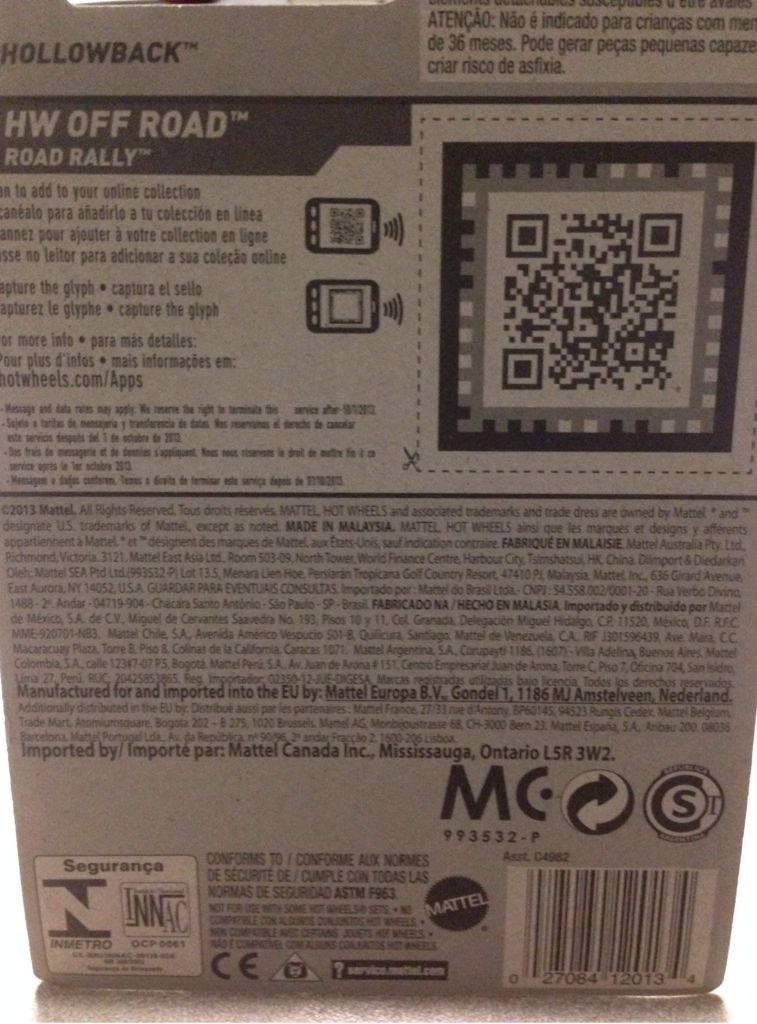 Hotwheels Hollowback - ’13 HW Off-Road toy car collectible - Main Image 2