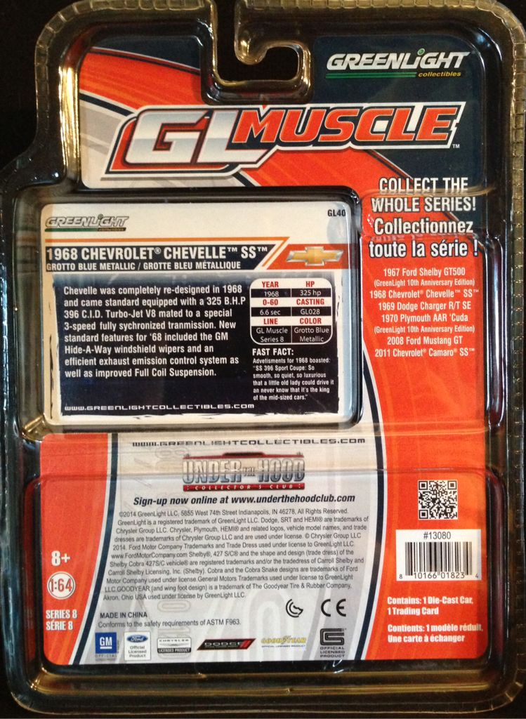 1968 Chevrolet Chevelle SS - Series #8 toy car collectible - Main Image 2