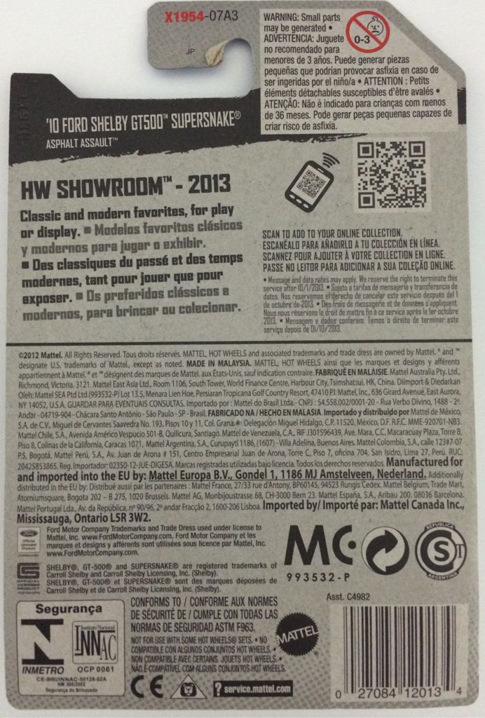 ’10 Ford Shelby GT500 Supersnake - Asphalt Assault toy car collectible - Main Image 2