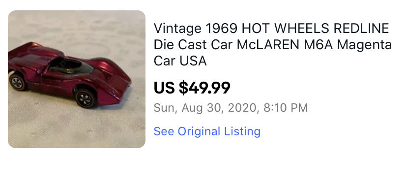 McLaren M6A - Redline toy car collectible - Main Image 4