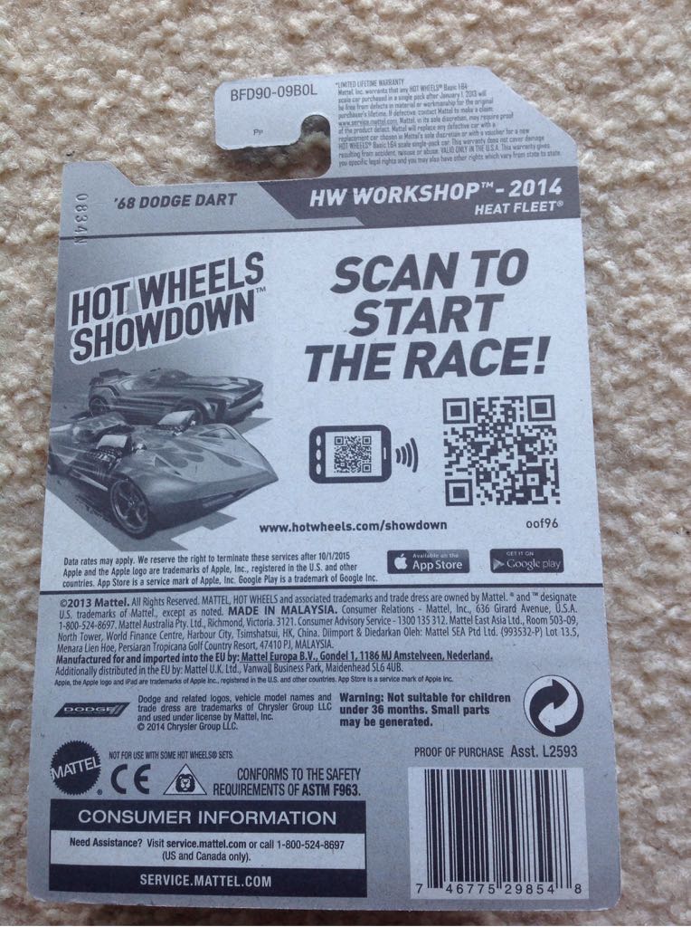 ’68 Dodge Dart - 2014 - HW Workshop - Heat Fleet toy car collectible - Main Image 2