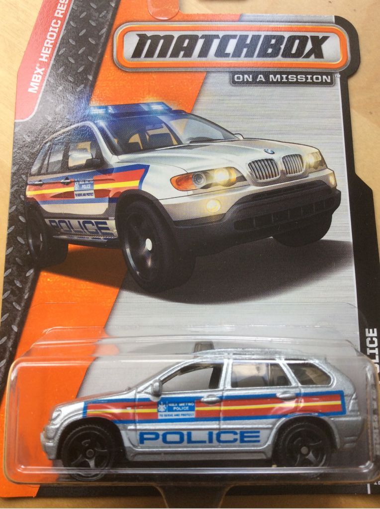 BMW X5 Police - MBX Heroic Rescue toy car collectible - Main Image 1
