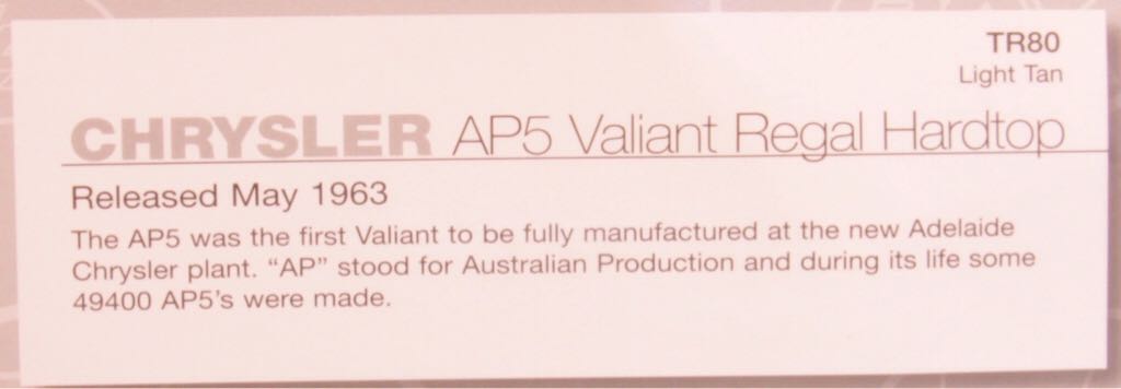 VALIANT  toy car collectible - Main Image 2