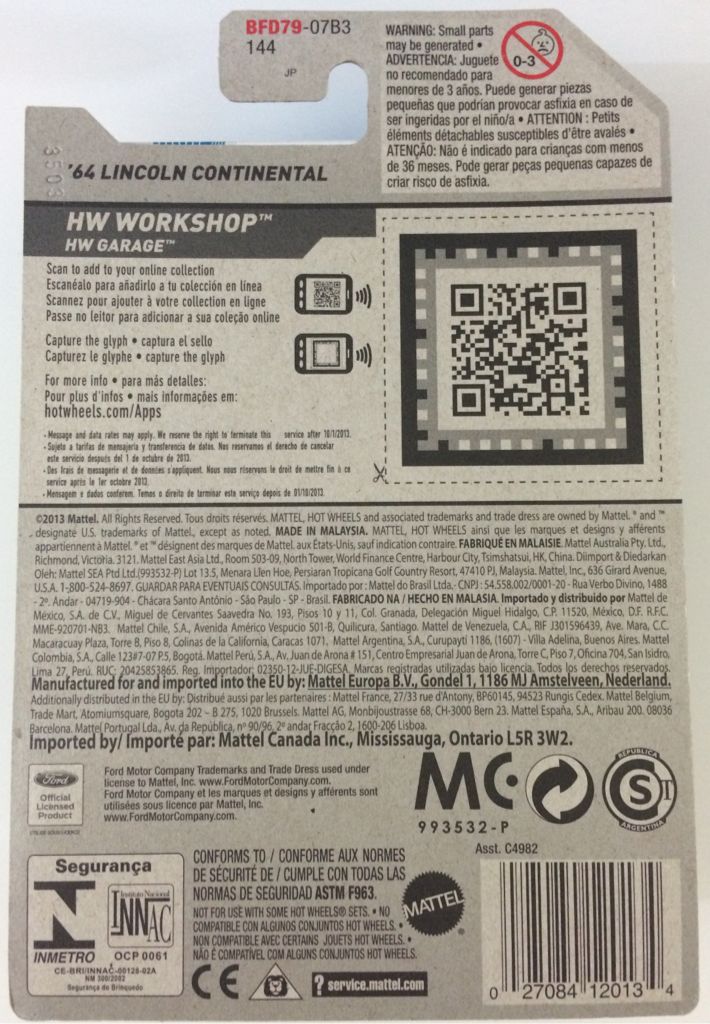 ’64 Lincoln Continental - HW WORKSHOP toy car collectible - Main Image 2