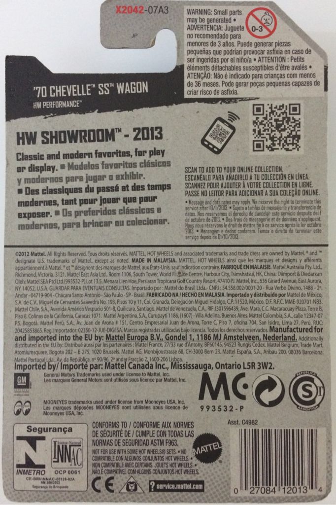 ’70 Chevelle SS Wagon - HW Performance toy car collectible - Main Image 2