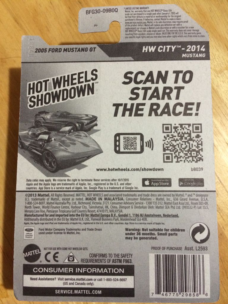 2005 Ford Mustang GT - 2014 - HW City - Mustang toy car collectible - Main Image 2