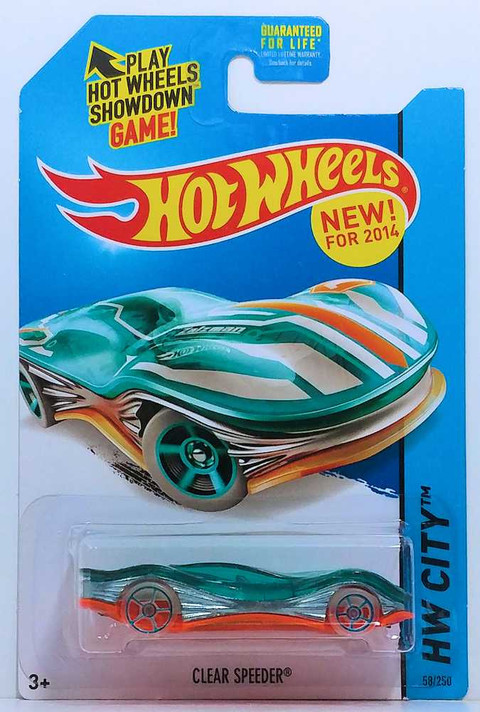 Clear Speeder - 2014 HW City - Future Fleet toy car collectible - Main Image 3