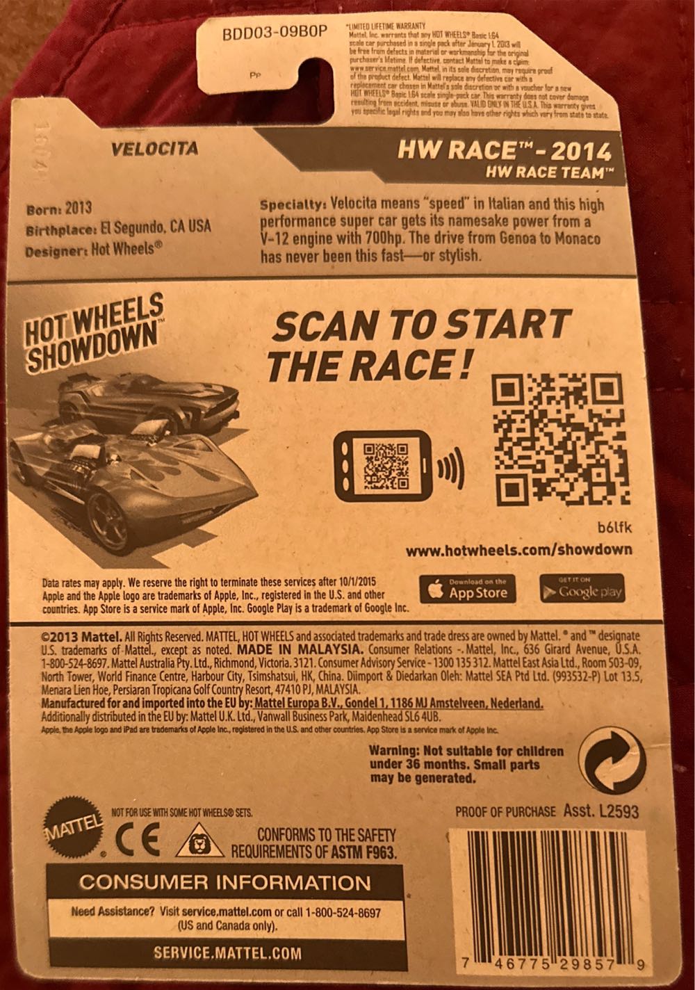 Velocita - New For 2014 toy car collectible - Main Image 3