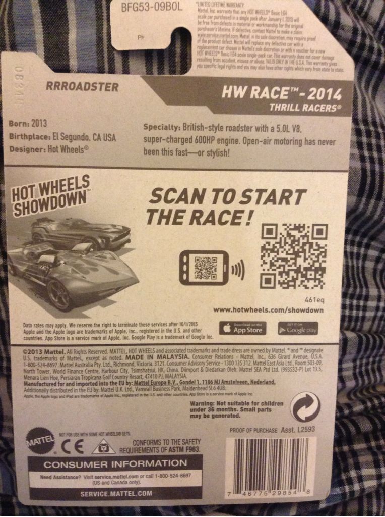 Rrroadster - HW Race - 2014 Thrill Racers toy car collectible - Main Image 2