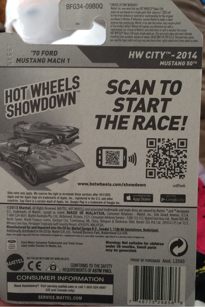 ’70 Ford Mustang Mach 1 - HW City toy car collectible - Main Image 2