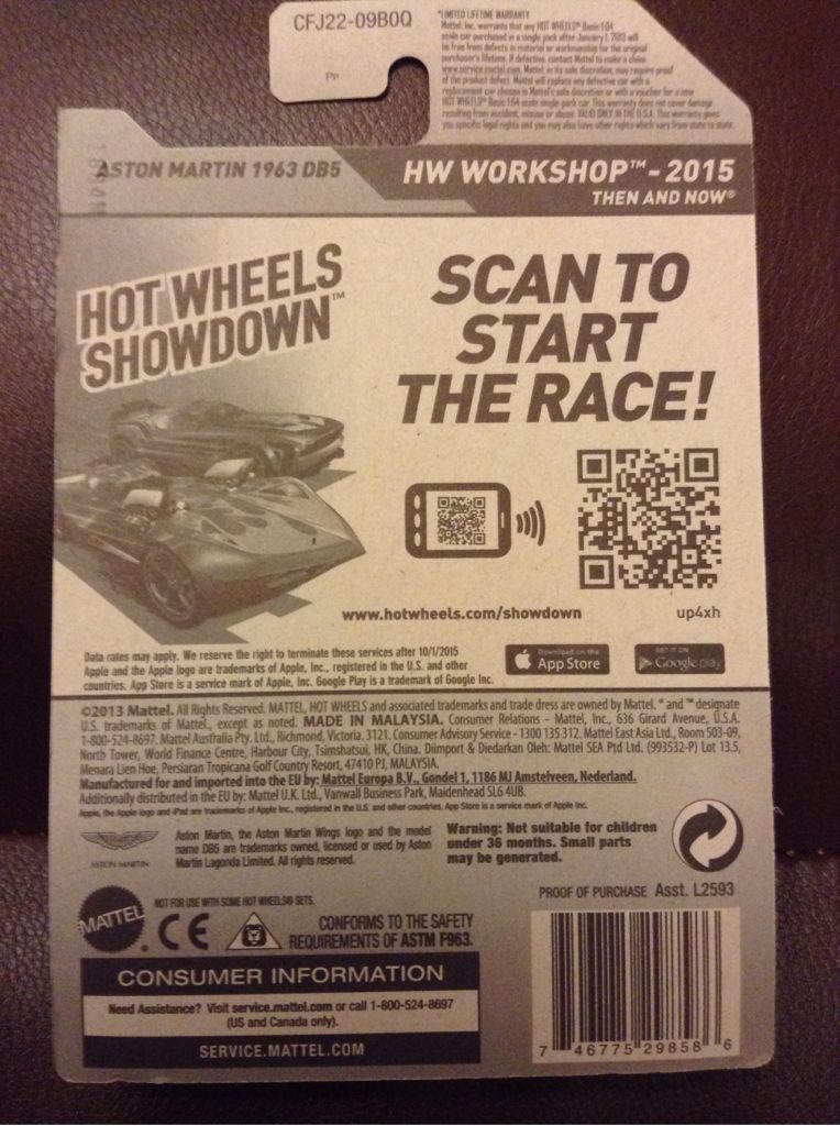 Aston Martin 1963 DB5 - HW Showroom Then And Now toy car collectible - Main Image 2