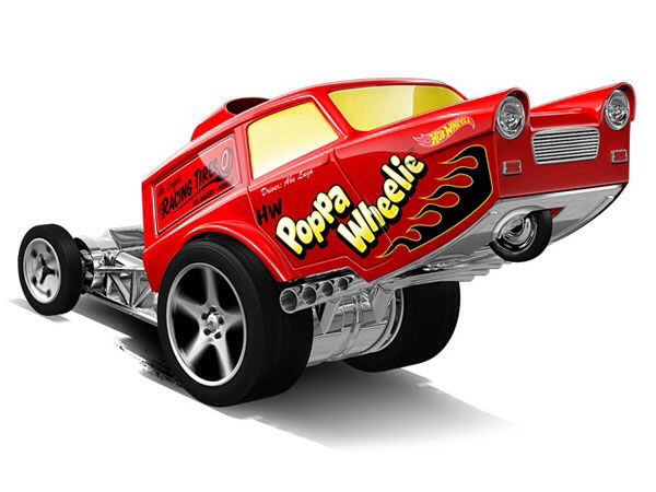 HW Poppa Wheelie - 2021 Halloween Edition toy car collectible - Main Image 1