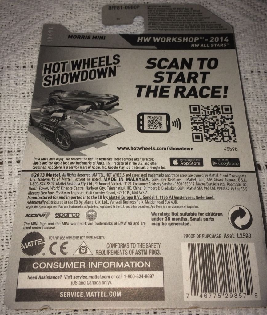 Morris Mini - 2014 - HW Workshop - All Stars toy car collectible - Main Image 2