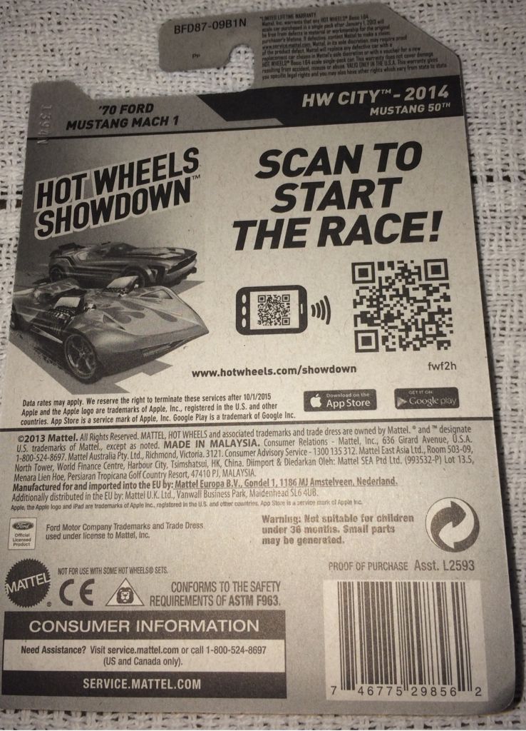 ’70 Ford Mustang Mach 1 - Mustang 50th toy car collectible - Main Image 2