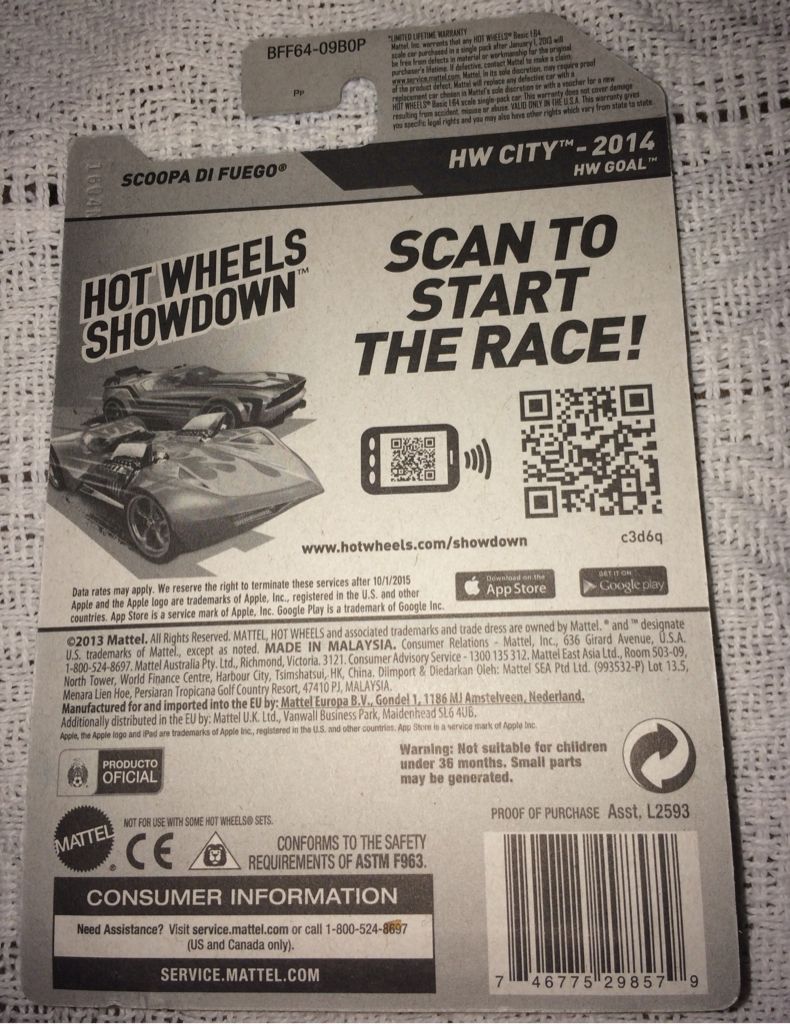 Scoopa Di Feugo - HW Goal toy car collectible - Main Image 2