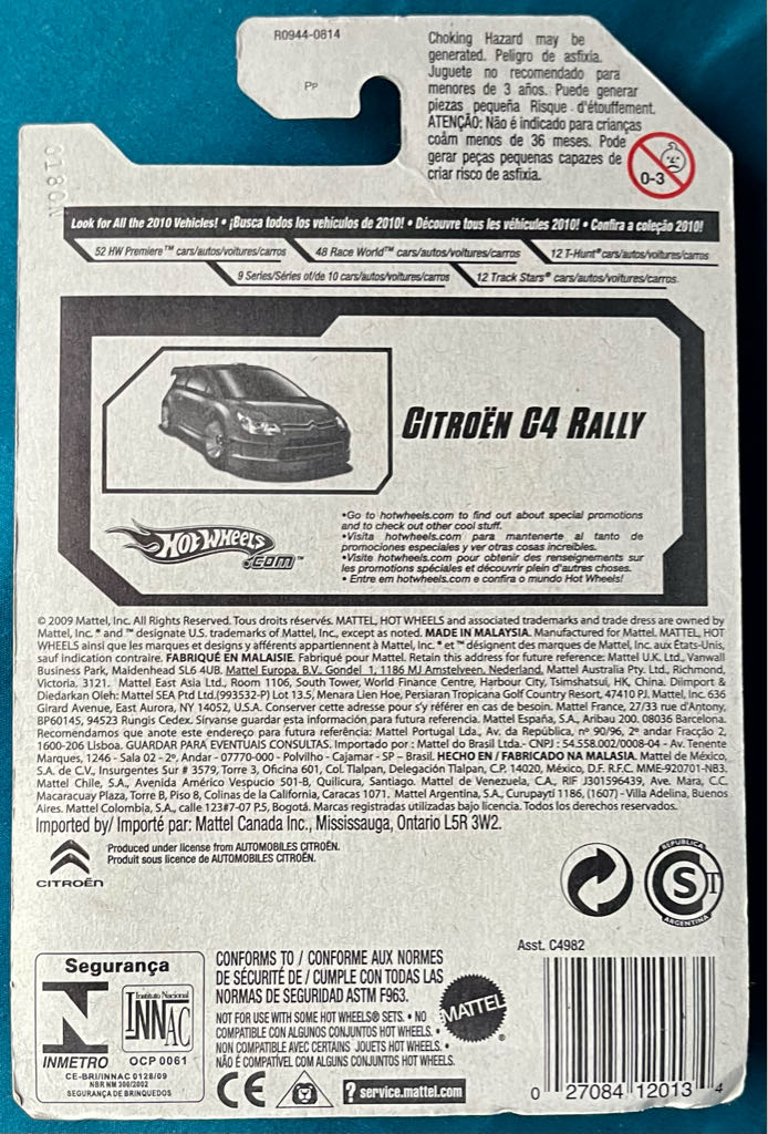 Citroën C4 Rally (Loose) - 2010 - HW PREMIERE toy car collectible - Main Image 2