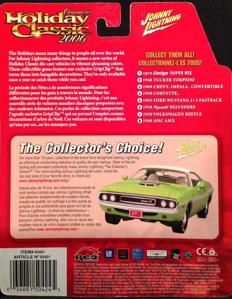 1965 Ford Mustang 2+2 Fastback - Holiday Classic toy car collectible - Main Image 2