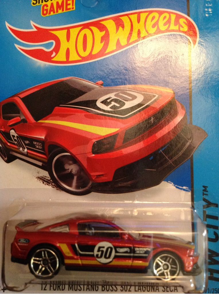 Ford Mustang Boss 302 Laguna Seca, ’12 - HW City - 2014 Mustang 50th toy car collectible - Main Image 1