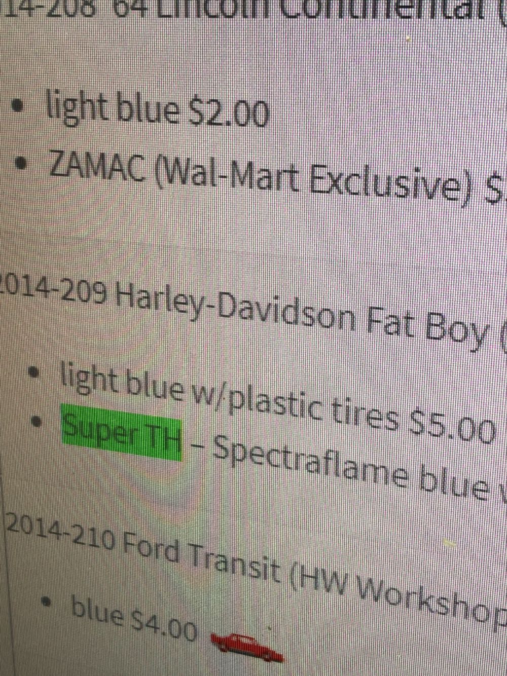 Treasure Hunt Super Harley-Davidson Fat Boy - Workshop toy car collectible - Main Image 3