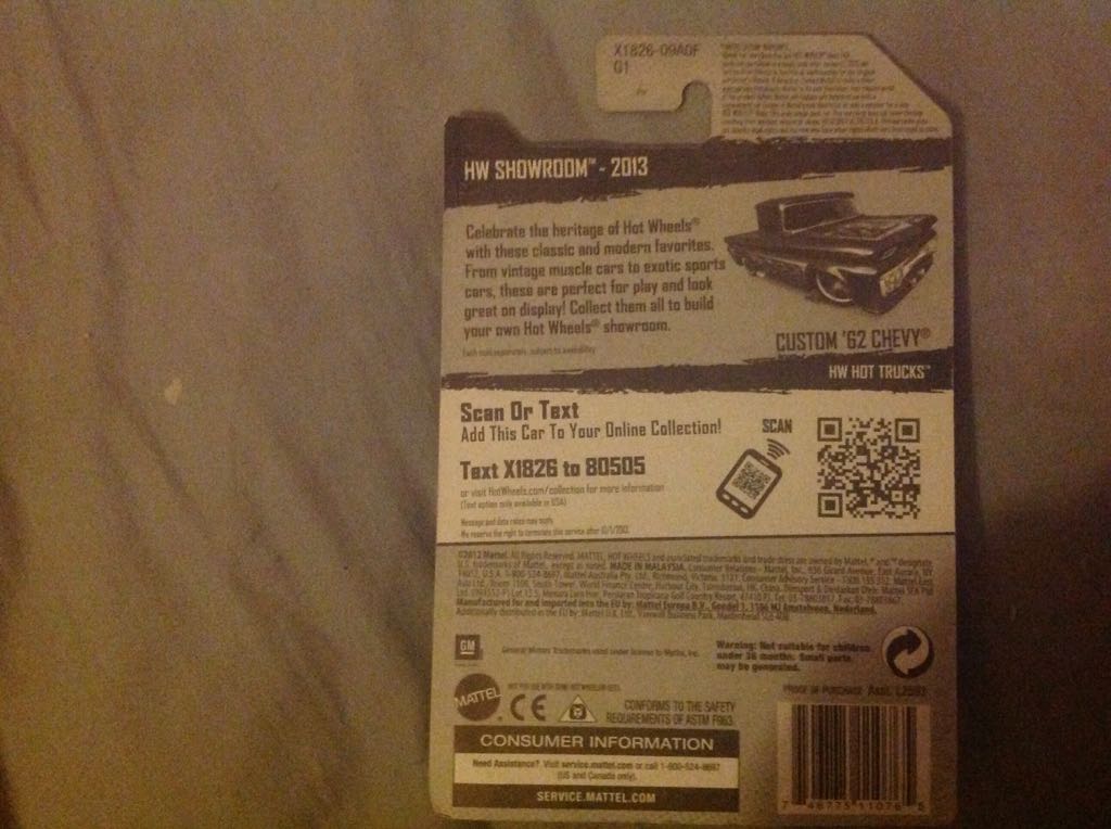 Custom 62 Chevy - ’13 HW Showroom toy car collectible - Main Image 2