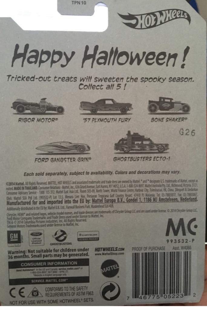 Gangster Grin - 2014 Happy Halloween! toy car collectible - Main Image 2