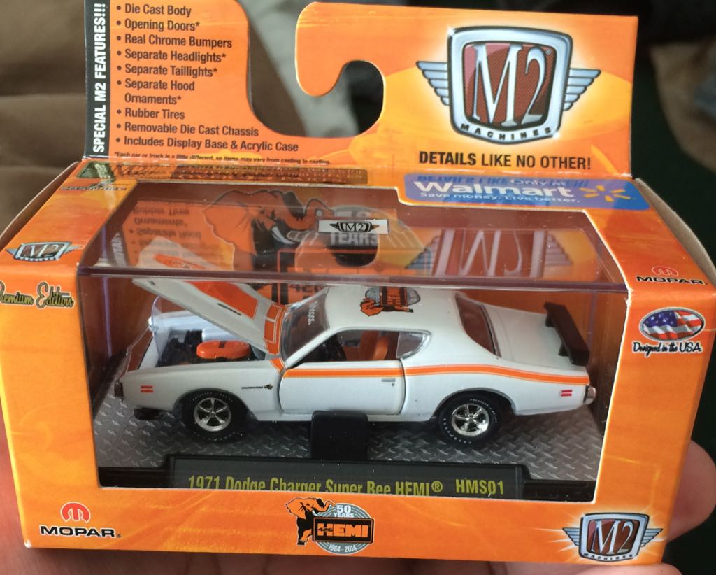 M2 Machines 1971 Dodge Charger Super Bee Hemi - Hemi 50th Anniversary toy car collectible - Main Image 1
