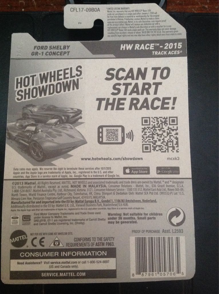 Ford Shelby GR-1 Concept - HW Race - 2014 Track Aces toy car collectible - Main Image 2