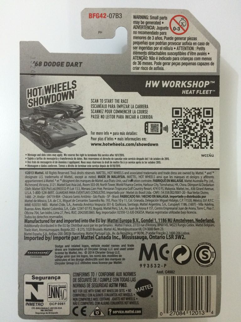 1968 Dodge Dart - HW Workshop: Heat Fleet toy car collectible - Main Image 2