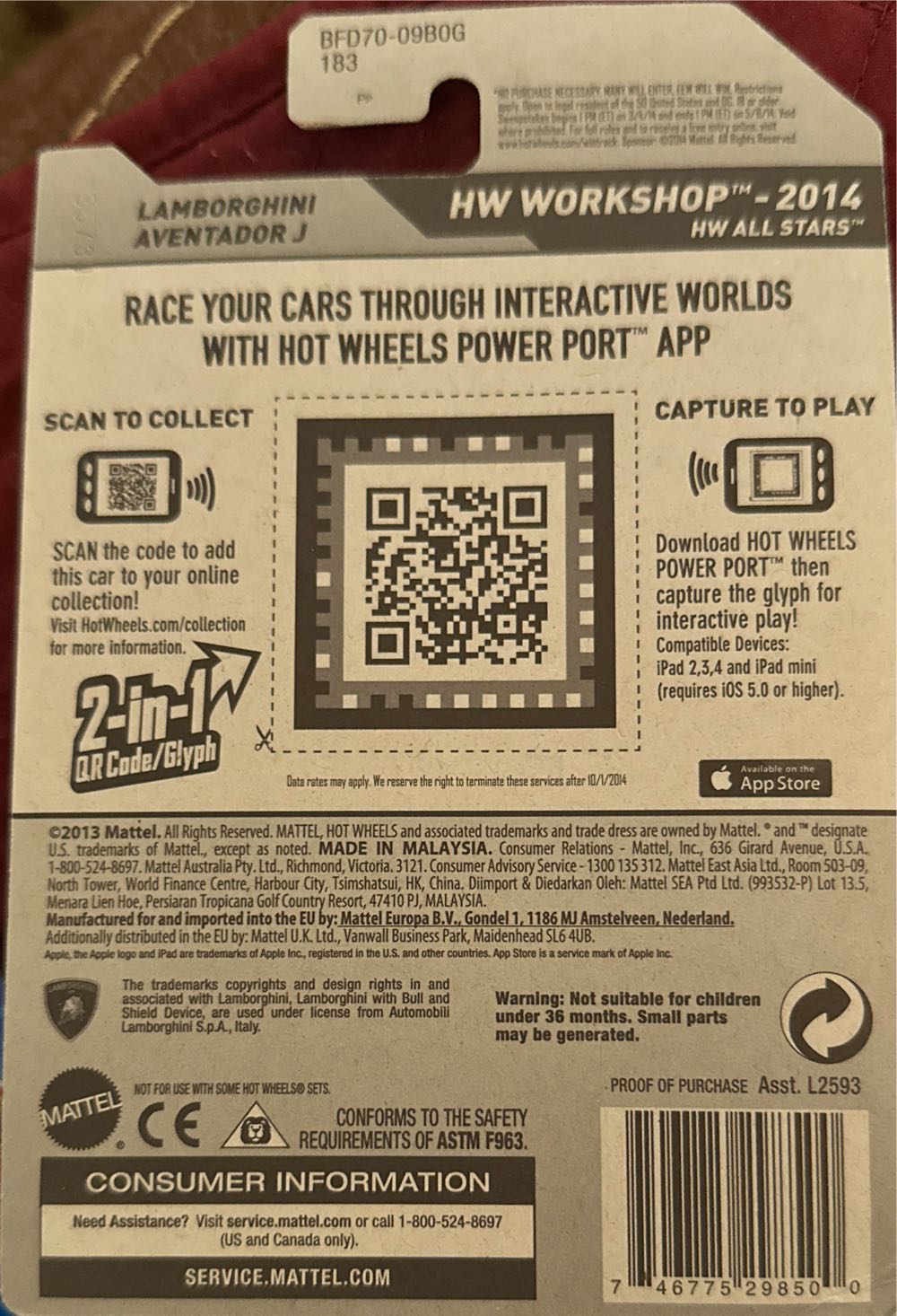 Lamborghini Aventador J - HW WORKSHOP toy car collectible - Main Image 2