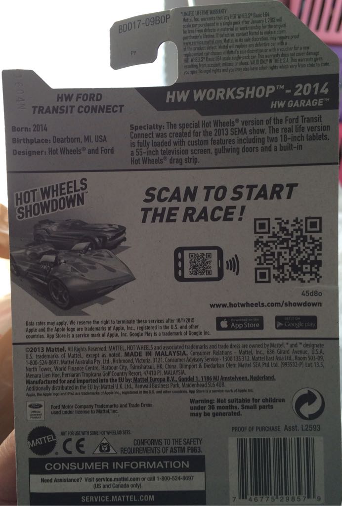 Ford Transit Connect - HW Workshop - HW Garage toy car collectible - Main Image 2