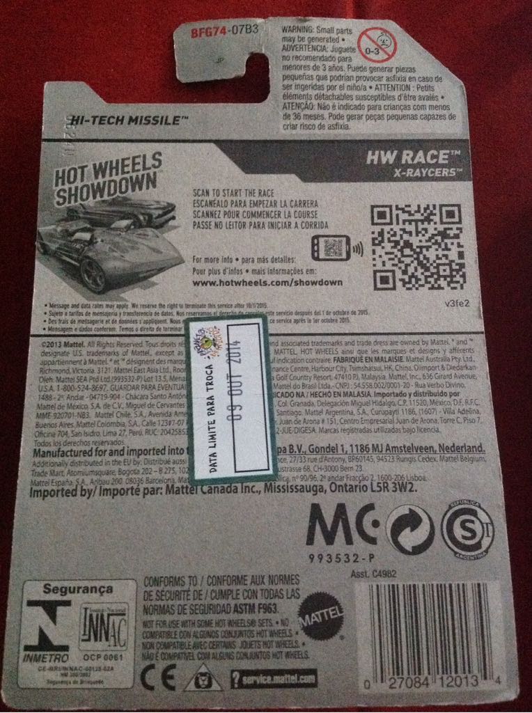 Hi-Tech Missile - ’14 HW Race toy car collectible - Main Image 2