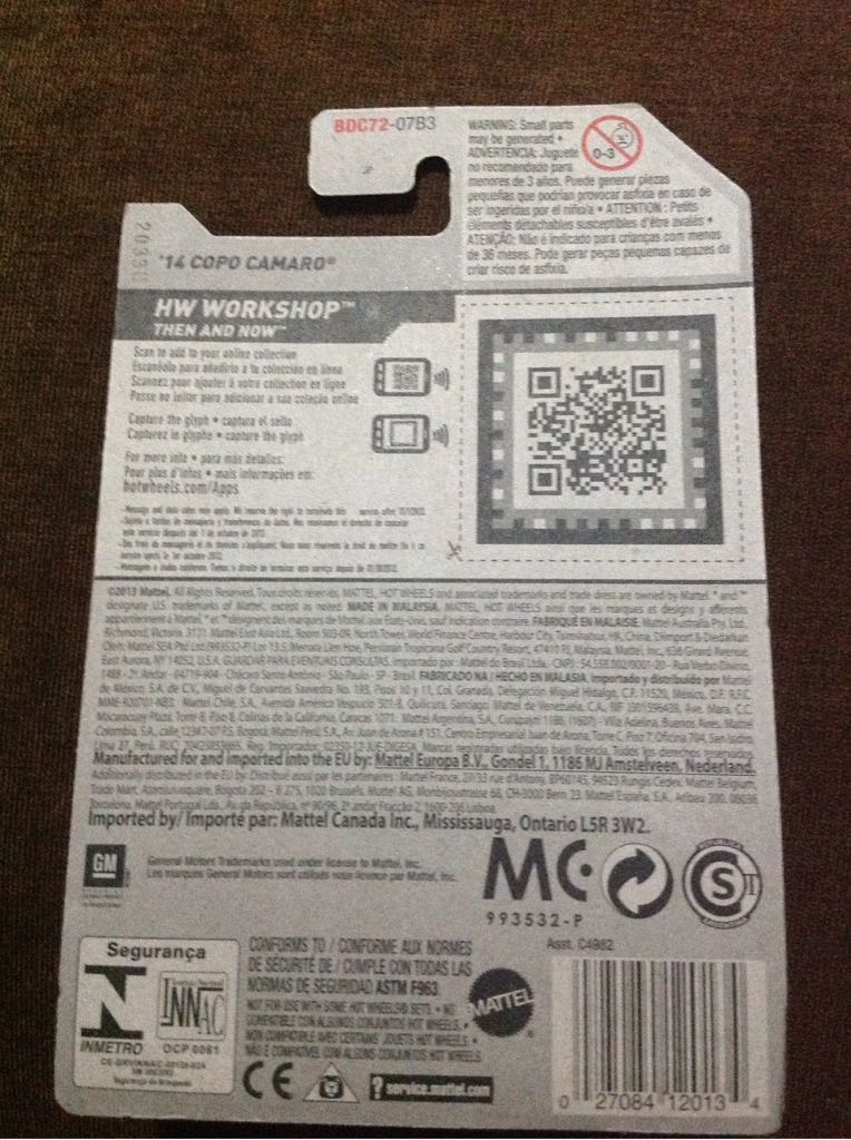 ’14 Copo Camaro - 2014 HW WORKSHOP - Then And Now toy car collectible - Main Image 2