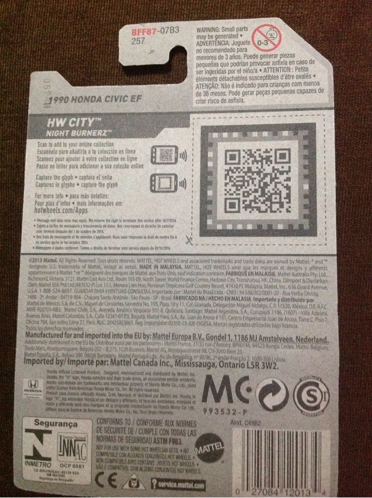 Treasure Hunt Super 1990 Honda Civic EF - Speed Graphics toy car collectible - Main Image 2