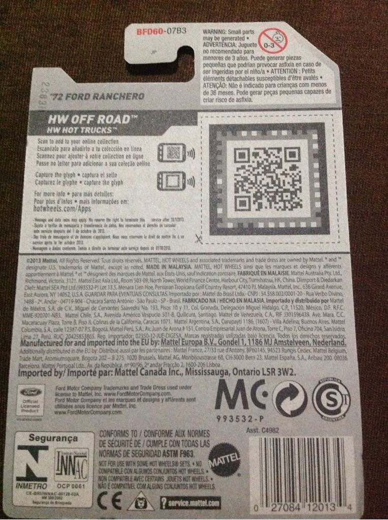 1972 Ford Ranchero - HW Off-Road: Hot Trucks toy car collectible - Main Image 2